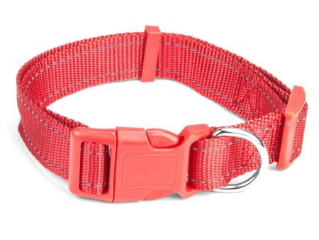 Large Red Adjustable Reflective Collar Online now