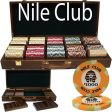 500 Ct Custom Breakout Nile Club Chip Set - Walnut Case For Discount