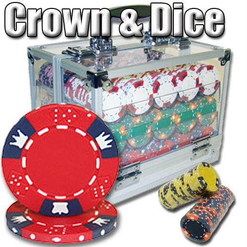 600 Ct - Pre-Packaged - Crown & Dice 14 G - Acrylic For Sale