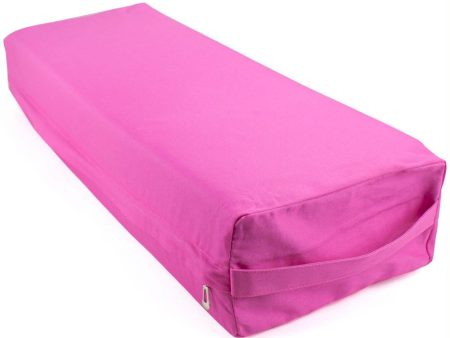 Large 26-inch Pink Yoga Bolster and Meditation Pillow For Discount