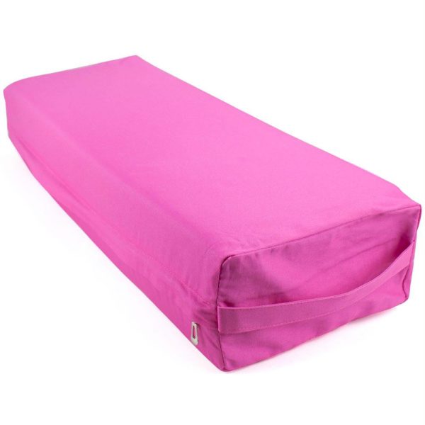 Large 26-inch Pink Yoga Bolster and Meditation Pillow For Discount