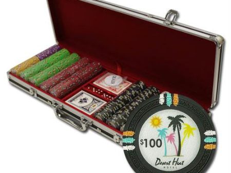 500Ct Claysmith  Desert Heat  Chip Set in Black Aluminum on Sale