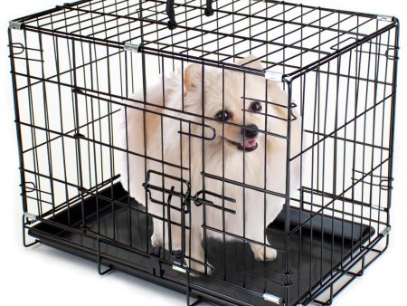 18  EXTRA SMALL Folding Metal Pet Crate with Removable Liner For Discount