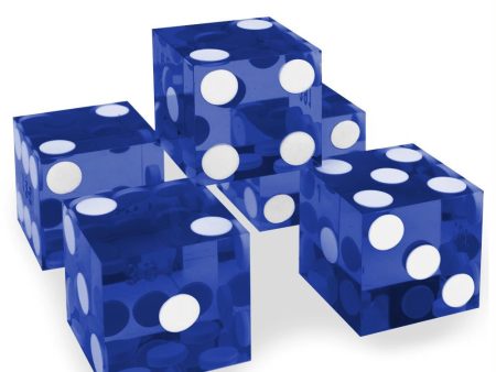 (5) New Blue 19mm Grd A Precision Dice w-Matching Serial #s Discount